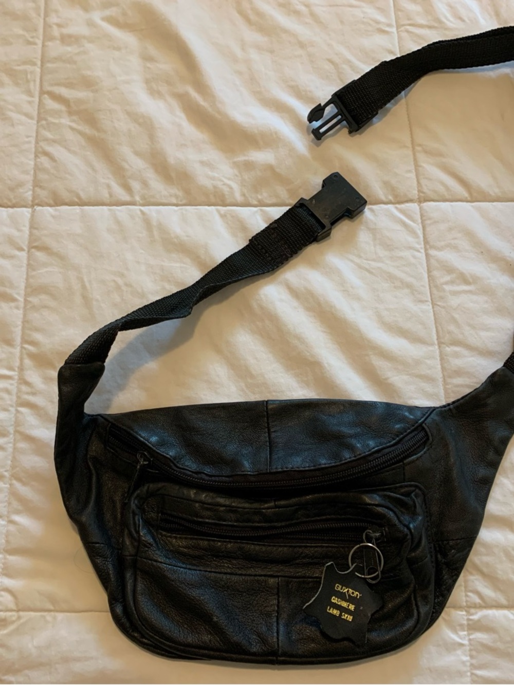 Buxton Genuine Lamb Skin Fanny Pack